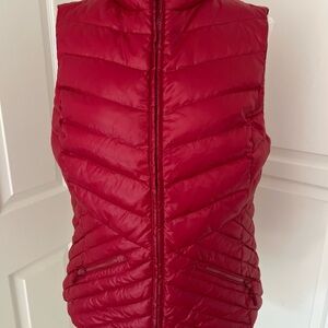 Talbots Cherry Red Quilted Vest